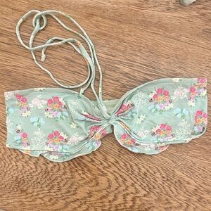 Blackbough Floral Swim Top - Green and Pink